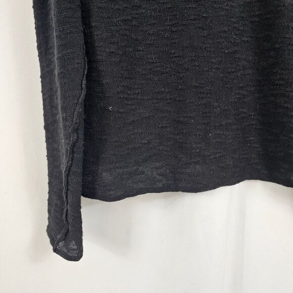Brochu Walker Cotton/Linen Blend Round Neck Sweater in Charcoal - Size P - Picture 7 of 10